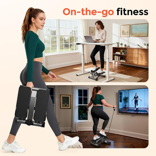 Mini Stepper with Resistance Bands